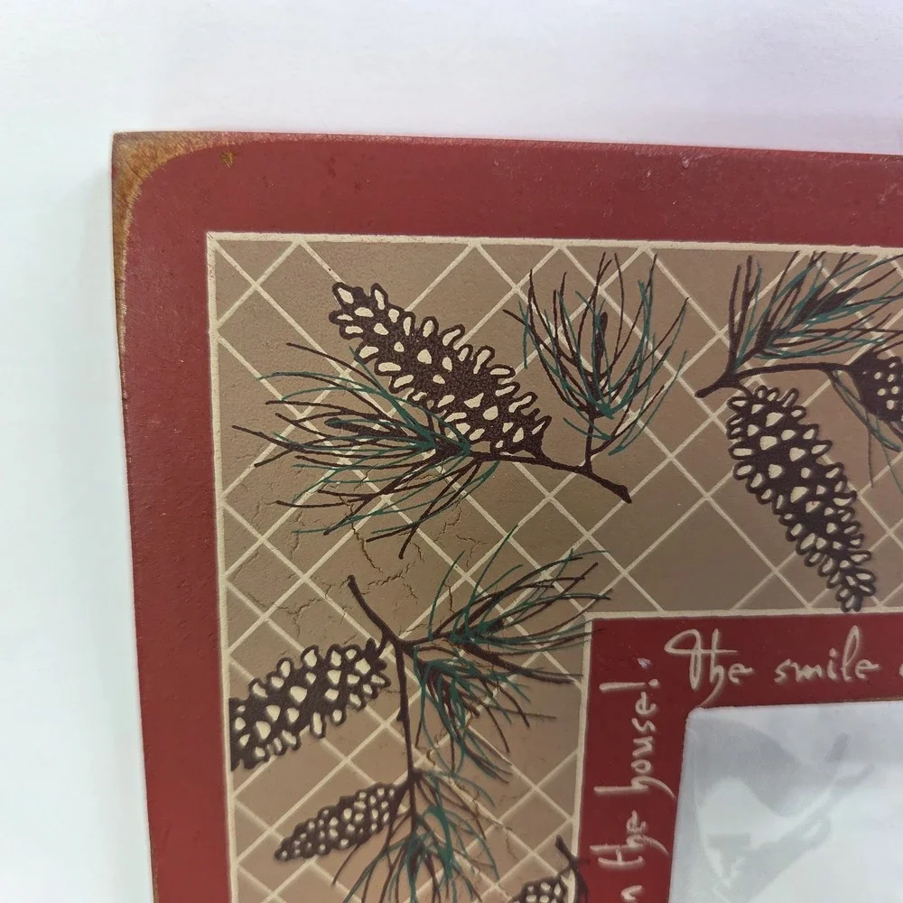 Danielson Designs Square Picture Frame Christmas Decor Red Ageworn Table Wall